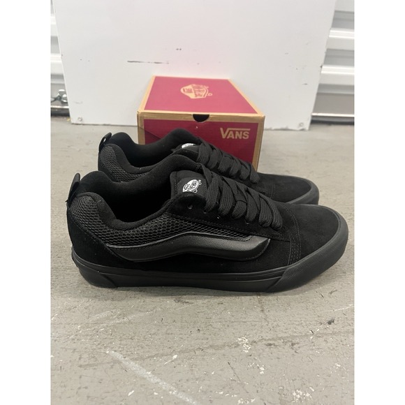 Vans Knu Skool Black/Black Skate Shoes Unisex Mens 12 Women's 13.5 VN009QCBKA